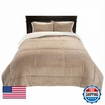Lavish Home Full/queen Comforter Set 3-PIECE Sherpa And Fleece Bedspread Pillow. Fixed Price $73.61.