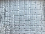 Vtg Fieldcrest Blue Luxury Sateen-like Quilted Coverlet/bedspread Queen 92 98. Fixed Price $90.00.