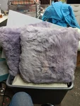 Set Throw Pillow Covers Fluffy Faux Fur Purple Fuzzy Home Decoration 20"X20". Fixed Price $30.00.