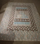 Homemade Flannel Gnome Twin Or Lap Quilt. Fixed Price $175.00.