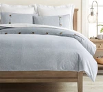 Pottery Barn - Wheaton Striped Cotton Linen Duvet Cover Flash Sale. Fixed Price $129.00.