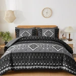 Menghomeus Queen Size Black Comforter Set 7 Pieces Boho Aztec Bed In Bag. Fixed Price $58.26.