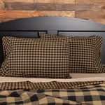 Primitive Standard Pillow Case Set Of 2 Black Check Bedroom Decor Vhc Brands. Fixed Price $26.87.