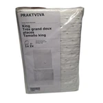 Ikea Praktviva King Duvet Sham Set White Simple Clean Modern Cozy. Fixed Price $36.00.
