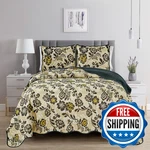 Grand Linen 3-PIECE California King Wave Edged Oversized Quilt Set 120. Fixed Price $70.38.