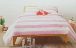 3 Pc Pillowfort Rugby Stripe Full / Queen Comforter & Shams Set Nip. Fixed Price $67.15.