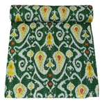 Indian Handwoven Ikat Flower Print Cotton Kantha Quilt ,traditional Blanket. Fixed Price $57.00.