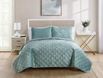 Vcny Home Diana Textured Geometric Pattern 2 Piece Quilt Set, Twin, Aqua - Nip. Fixed Price $39.95.