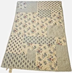 Simply Shabby Chic Twin White Blue Pink Floral Cotton Patchwork Quilt Comforter. Fixed Price $59.99.