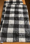 Levtex Home Pillow Shams Quilted King Cotton Tie Plaid Top Trees Bottom 34X20. Fixed Price $24.97.