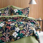 Eikei Midnight Blue Botanical Duvet Cover Egyptian Cotton Bedding Queen New. Fixed Price $88.00.