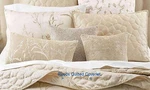 Hudson Park Reeds Queen 92" X 96" Quilted Coverlet Champagne + Pillows Set $845. Fixed Price $200.00.