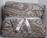 Pottery Barn Ikat Jacquard Comforter, King/cal.king 108"/92" Fig Color New. Fixed Price $169.95.