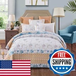 Tache Home Fashion Twin White Quilt Cotton Patchwork Cottage Coastal. Fixed Price $160.90.
