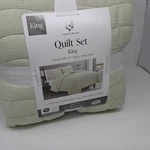Dawson Collection Seersucker Quilts King 3 Piece Size - Green. Fixed Price $109.99.