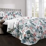 Lush Decor Zuri Flora Quilt-colorful Painted Flower 3 Piece Bed Set Full Queen. Fixed Price $79.00.