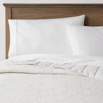 Threshold Cotton/linen Blend Space Dyed Square Quilted, Gray, King. Fixed Price $41.99.