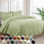 3 Piece Embossed Quilted Bedspread Set Twin Queen King Size Coverlet Throws. Fixed Price $22.99.