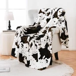Bnuitland Cute Cow Printed Fleece Flannel Throw Crib, Brown Black. Fixed Price $14.51.
