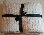 Pottery Barn Pick-stitch Cotton Linen Quilt Full/queen (flax) Nwot. Fixed Price $160.00.
