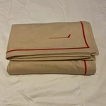 Matouk Modal Egyptian Cotton Throw Blanket Camel Red Embroidery 51 X 59 Usa. Fixed Price $58.00.
