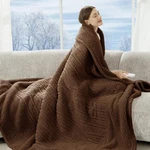 Luzarta Electric Blanket Twin 62"X84"- Soft Double Sided 62"X84", 2-BROWN. Fixed Price $48.99.