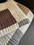 Jcp Home Studio Twin Quilt Coverlet Pillow Sham Set Gray Brown Modern Cubist. Fixed Price $49.00.