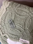 Collectible Donna Sharp Sagegreen Cottage Cotton Quilt 33X99 2004 Scalloped Edge. Fixed Price $75.00.