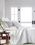 Hotel Collection Dobby Diamond 3 Piece Bedding Set Full/queen Quilted Coverlet. Fixed Price $145.00.