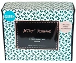 Betsey Johnson 6-PIECE Queen Sheet Set Paris Bows Green/white Super Soft Bnip. Fixed Price $39.78.