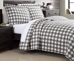 Spirit Linen Home Holiday Grey & White 3 Pc Quilt Set, King, Nib. Fixed Price $27.99.