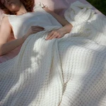 Bedsure Cooling Cotton Waffle King Size (104" X 90"), Ivory. Fixed Price $87.97.
