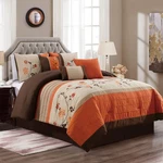 Chezmoi Collection Serene 7-PIECE Luxury Autumn Floral Embroidery Comforter S.... Fixed Price $118.47.