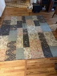 King Size Reversible Quilt 2 Shams By Noble Excellence Patchwork Cottage Flowers. Fixed Price $85.00.