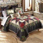 Donna Sharp Cardinal Pine 3-PC King Quilt Set Rustic Lodge Cabin Plaid Bedding. Fixed Price $149.95.
