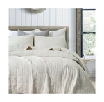 Meadow Park Stonewashed Linen Cotton Box Stitch Quilt And Matching Pillow Sha.... Fixed Price $172.44.