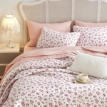 Wake Cloud - Floral Quilt Set, Coquette Cottagecore Queen / Full, Pink. Fixed Price $51.46.