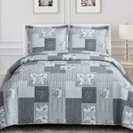 La Rochelle Quilts Reversible Floral Patchwork Design 3 Piece Coverlet Set. Fixed Price $80.00.