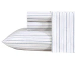 Nautica Beaux Stripe King Linen Set Blue White Cotton Percale Bedding. Fixed Price $69.19.
