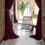Nicetown Christmas Velvet Curtains, 108 Inches Long, Red Drapes With T.... Fixed Price $57.82.