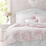 Laura Ashley - Queen Quilt Set, Soft & Reversible Cotton Floral Bedding With .... Fixed Price $154.46.