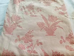 Pink Wh Bates Cotton Jacquard Coverlet 78X86 Reversible Faded Side Vint. Fixed Price $79.99.