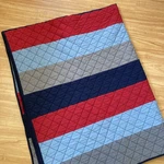 Pottery Barn Kids Block Quilt Navy/red/blue/gray Twin With 1 Standard Sham. Fixed Price $42.50.