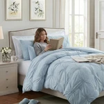 Swift Home Stylish Extra Plush Floral Pintuck Comforter Set, Cal King. Fixed Price $123.30.