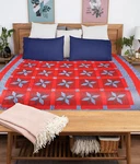 Simple Country Styled Star Finished Quilt - Queen Size. Fixed Price $330.99.