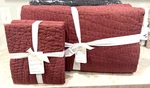 Pottery Barn Belgian Flax Linen Handcrafted King Quilt 2 Shams Auburn. Fixed Price $329.99.