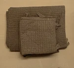 Pottery Barn Pick-stitch Hc Cotton Linen Quilt K/c.k Chocolate W 2 Euro Shams!. Fixed Price $240.00.