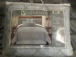 New Serenta Gray Faux Fur Comforter King Size 7 Piece Set Bedspread. Fixed Price $49.99.