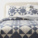 King Patchwork Quilt Set Blue - Threshold. Fixed Price $43.99.