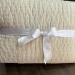 Pottery Barn Pick Stitch Cotton/linen Quilt Full/queen Flax Handcrafted Bedding. Fixed Price $179.00.